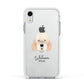 Otterhound Personalised Apple iPhone XR Impact Case White Edge on Silver Phone