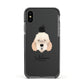Otterhound Personalised Apple iPhone Xs Impact Case Black Edge on Black Phone
