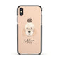 Otterhound Personalised Apple iPhone Xs Impact Case Black Edge on Gold Phone