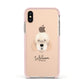 Otterhound Personalised Apple iPhone Xs Impact Case Pink Edge on Gold Phone