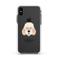 Otterhound Personalised Apple iPhone Xs Impact Case White Edge on Black Phone