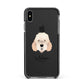 Otterhound Personalised Apple iPhone Xs Max Impact Case Black Edge on Black Phone