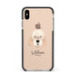 Otterhound Personalised Apple iPhone Xs Max Impact Case Black Edge on Gold Phone