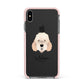 Otterhound Personalised Apple iPhone Xs Max Impact Case Pink Edge on Black Phone