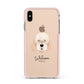 Otterhound Personalised Apple iPhone Xs Max Impact Case Pink Edge on Gold Phone