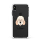 Otterhound Personalised Apple iPhone Xs Max Impact Case White Edge on Black Phone