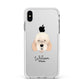 Otterhound Personalised Apple iPhone Xs Max Impact Case White Edge on Silver Phone