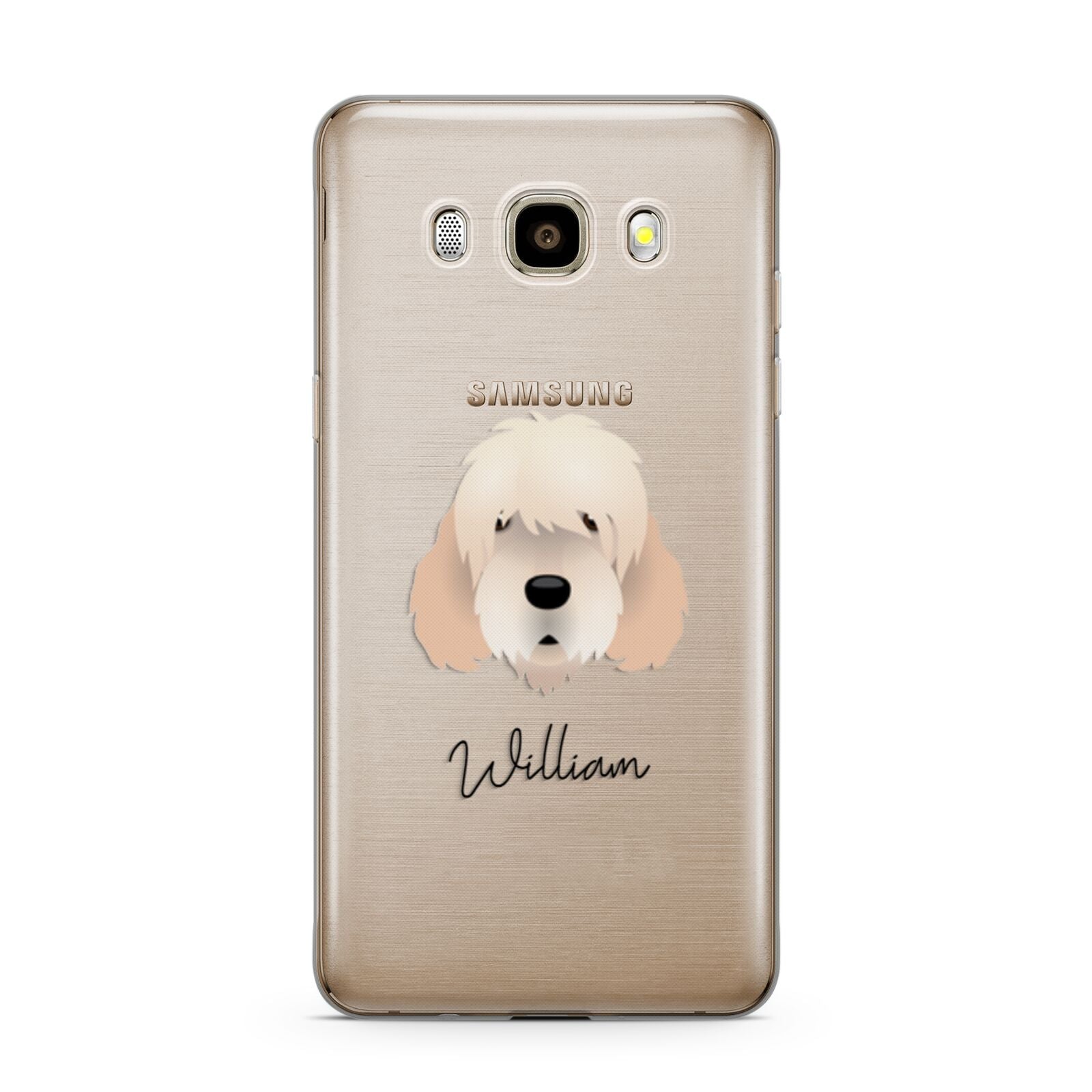Otterhound Personalised Samsung Galaxy J7 2016 Case on gold phone