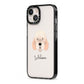 Otterhound Personalised iPhone 13 Black Impact Case Side Angle on Silver phone
