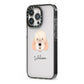 Otterhound Personalised iPhone 13 Pro Black Impact Case Side Angle on Silver phone