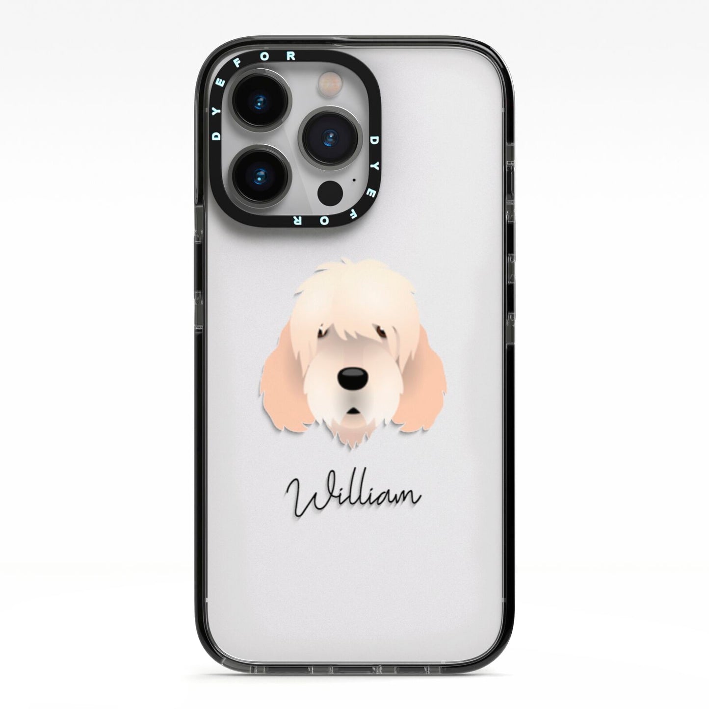 Otterhound Personalised iPhone 13 Pro Black Impact Case on Silver phone