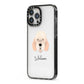 Otterhound Personalised iPhone 13 Pro Max Black Impact Case Side Angle on Silver phone
