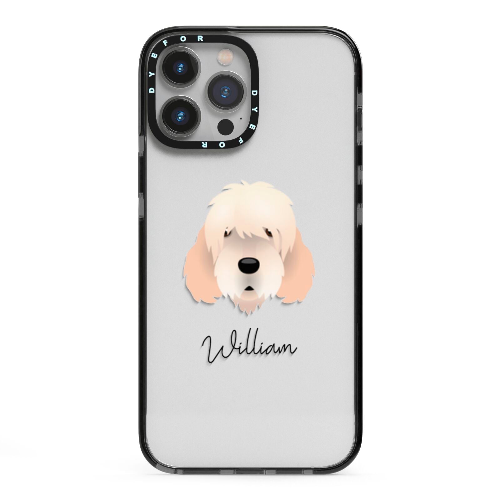 Otterhound Personalised iPhone 13 Pro Max Black Impact Case on Silver phone