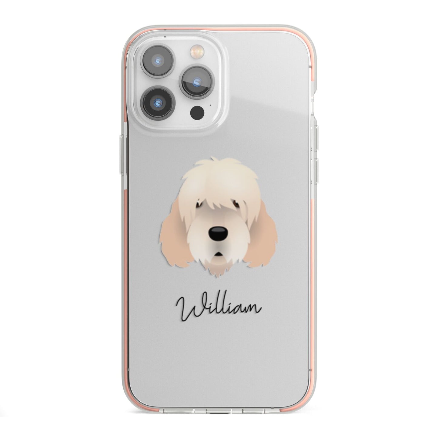 Otterhound Personalised iPhone 13 Pro Max TPU Impact Case with Pink Edges