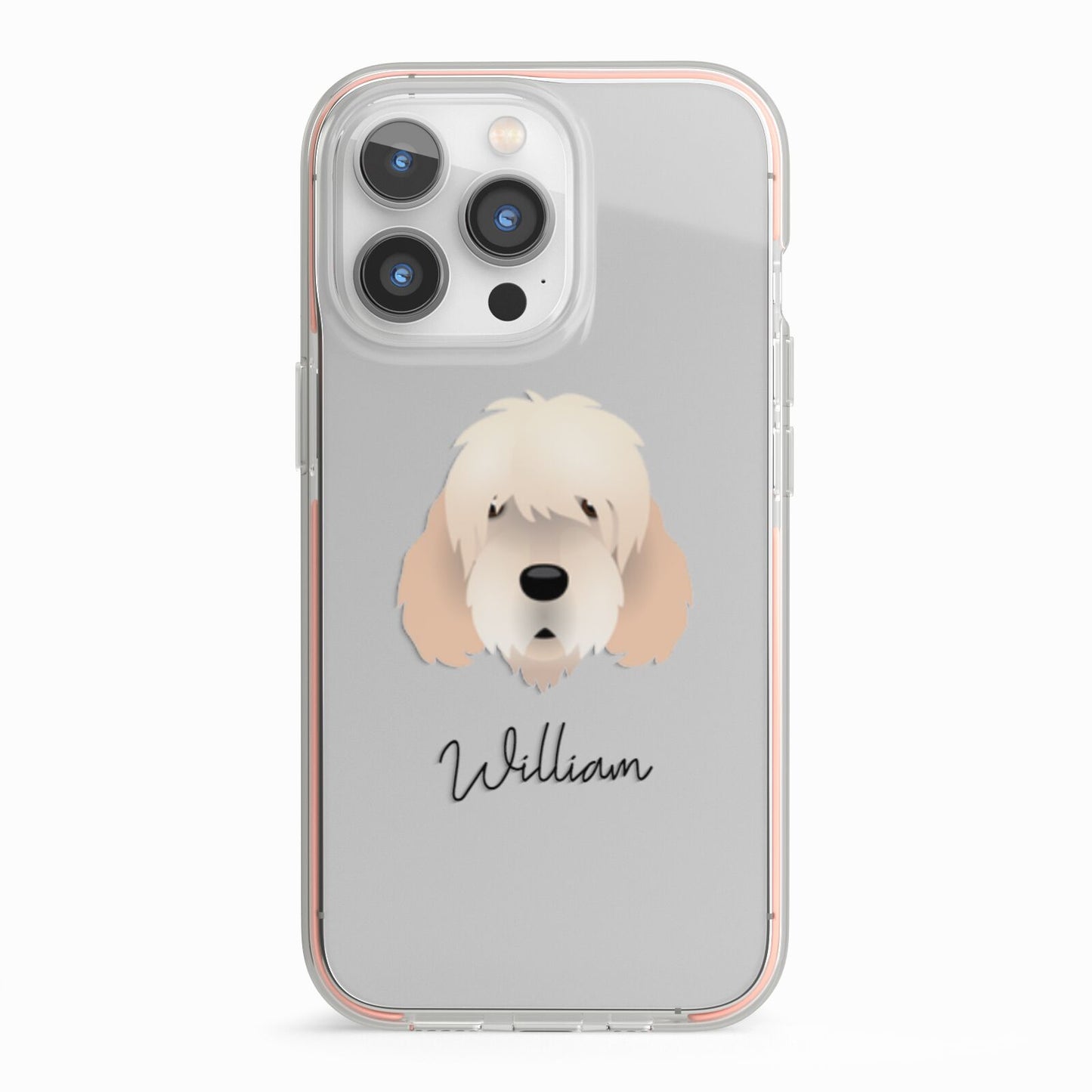 Otterhound Personalised iPhone 13 Pro TPU Impact Case with Pink Edges
