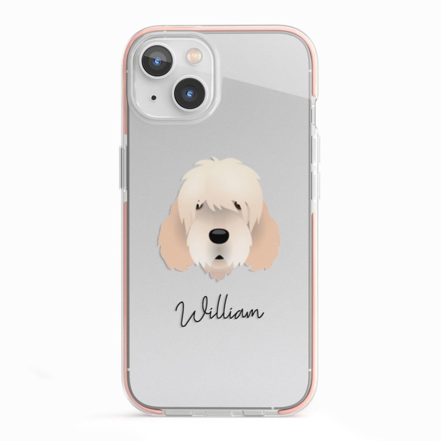 Otterhound Personalised iPhone 13 TPU Impact Case with Pink Edges