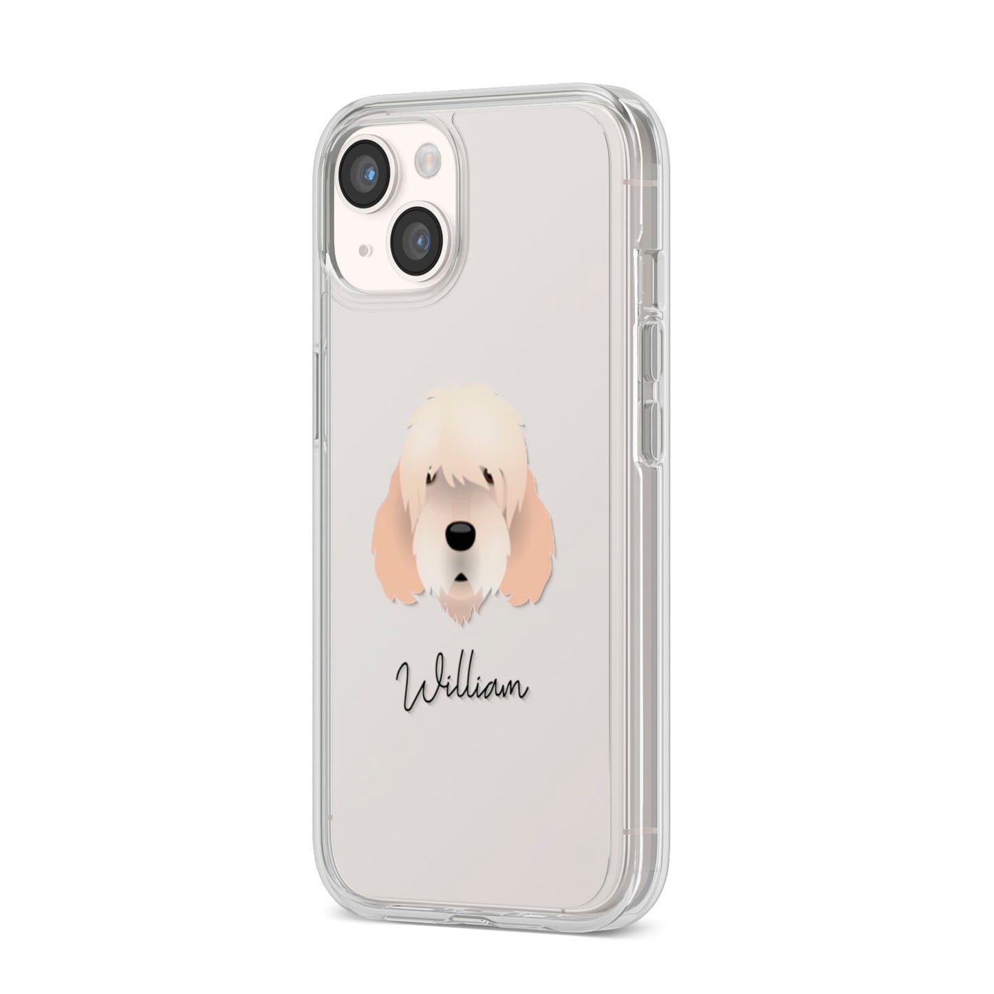 Otterhound Personalised iPhone 14 Clear Tough Case Starlight Angled Image