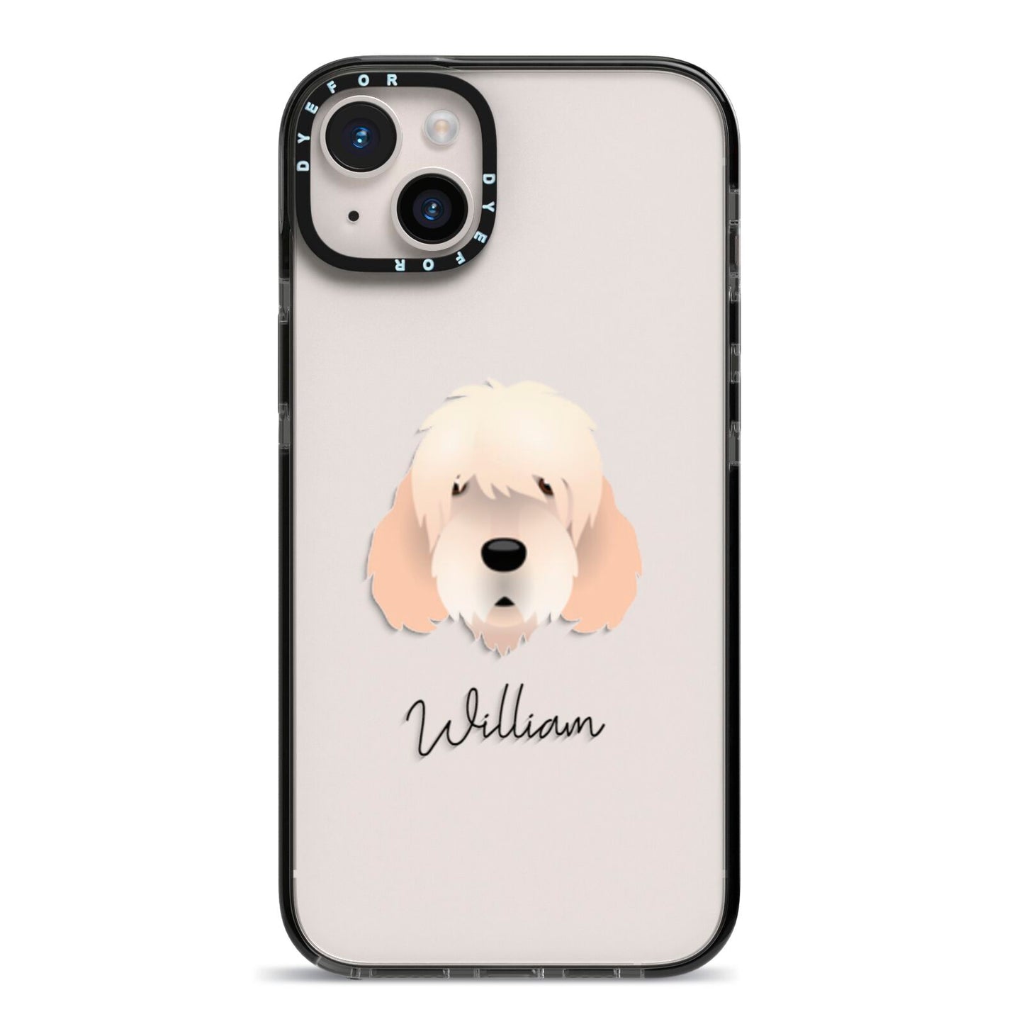 Otterhound Personalised iPhone 14 Plus Black Impact Case on Silver phone