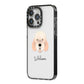 Otterhound Personalised iPhone 14 Pro Max Black Impact Case Side Angle on Silver phone