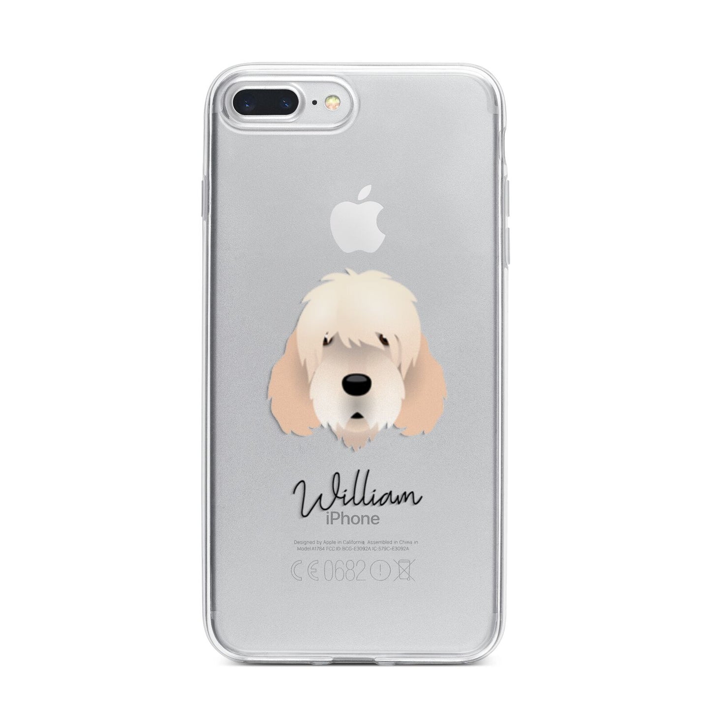 Otterhound Personalised iPhone 7 Plus Bumper Case on Silver iPhone