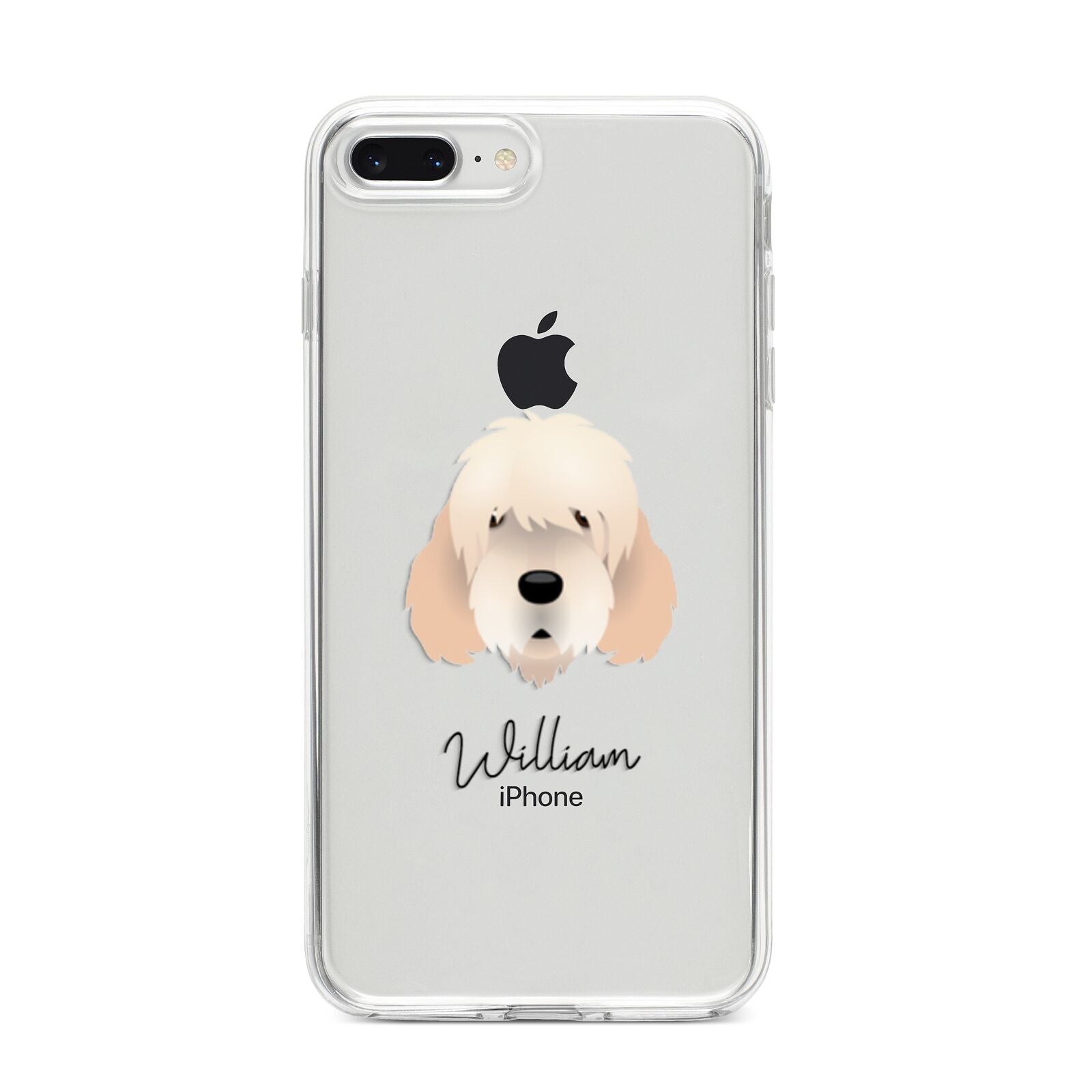 Otterhound Personalised iPhone 8 Plus Bumper Case on Silver iPhone