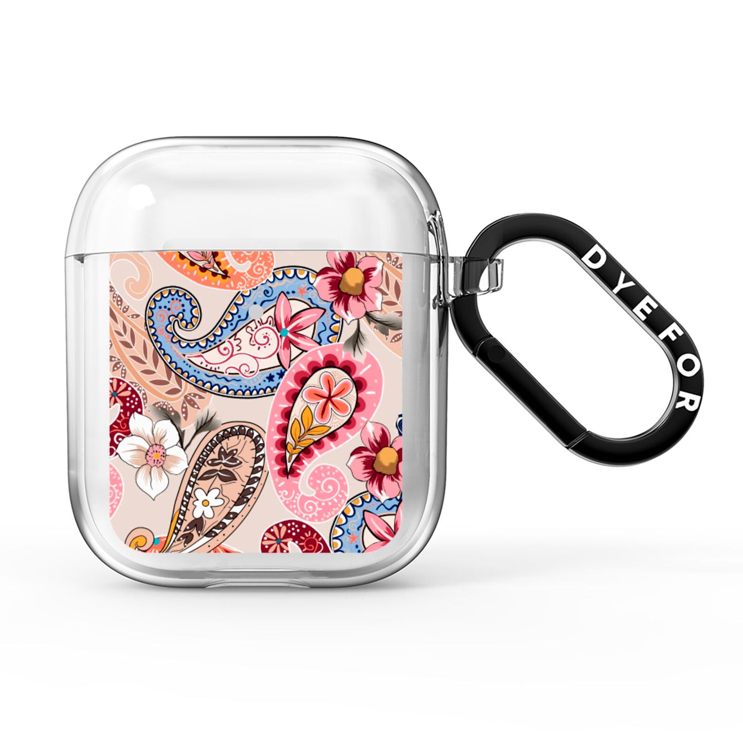 Paisley Cashmere Flowers AirPods Clear Case