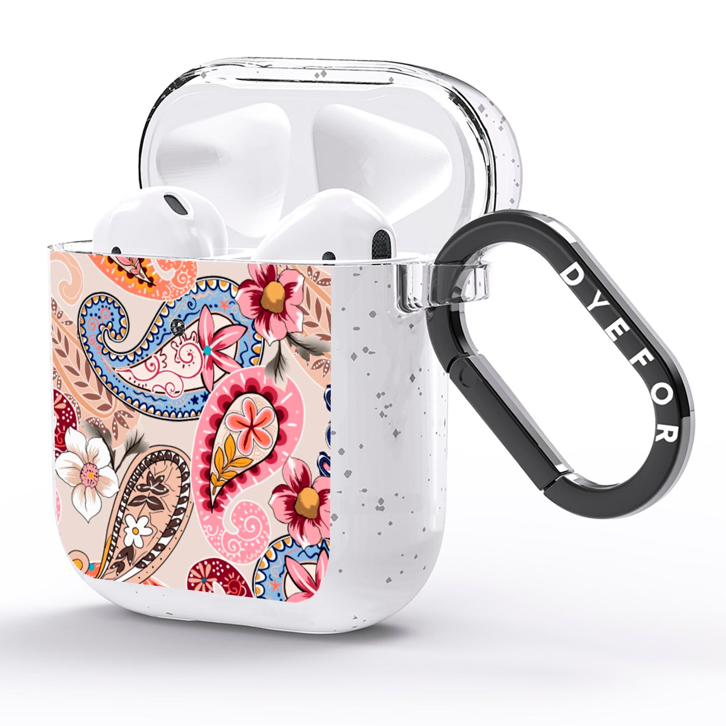Paisley Cashmere Flowers AirPods Glitter Case Side Image