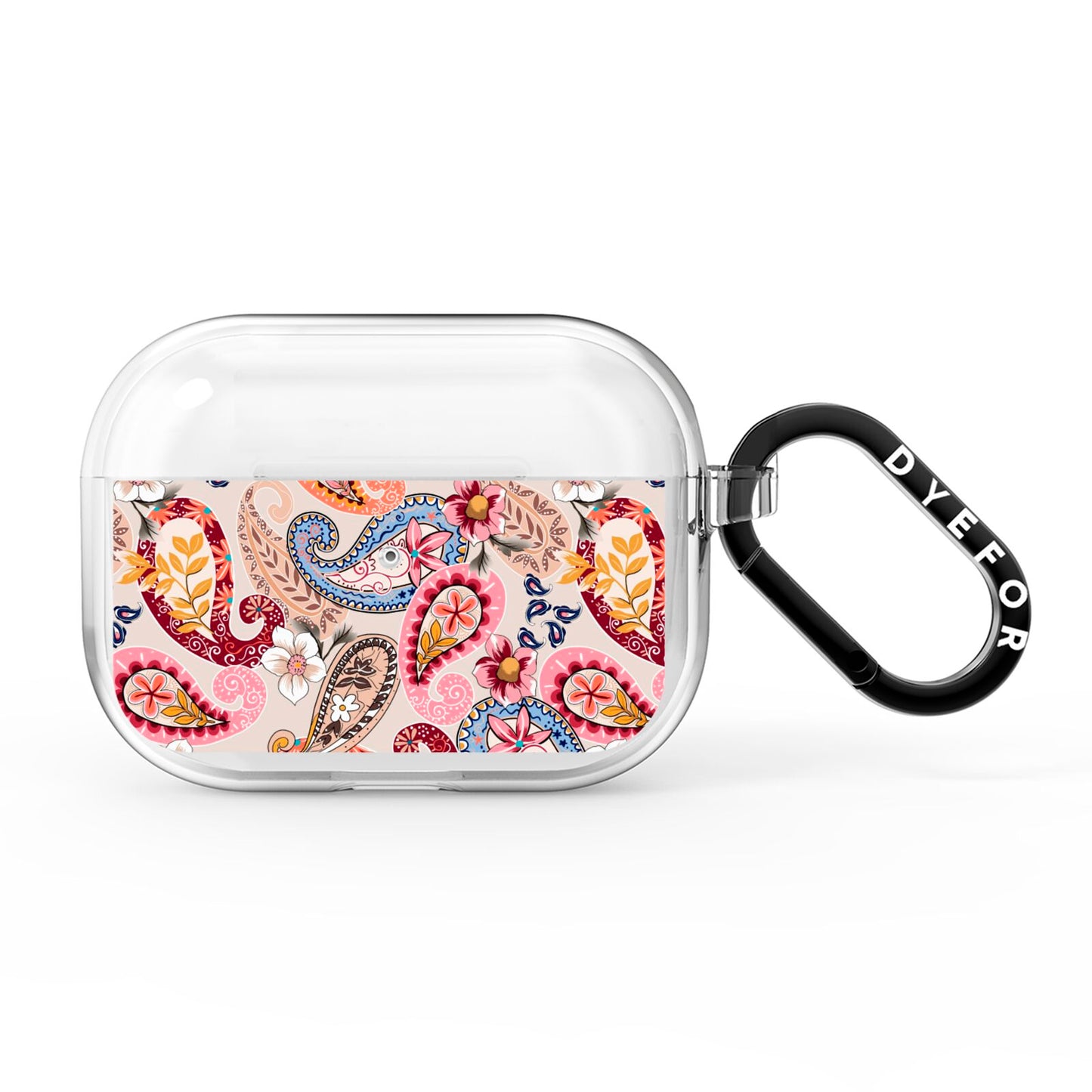 Paisley Cashmere Flowers AirPods Pro Clear Case