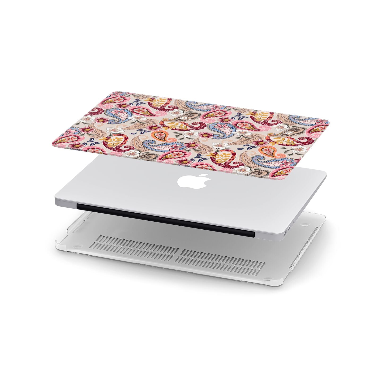 Paisley Cashmere Flowers Apple MacBook Case in Detail