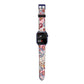 Paisley Cashmere Flowers Apple Watch Strap Size 38mm with Blue Hardware