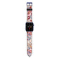 Paisley Cashmere Flowers Apple Watch Strap with Blue Hardware