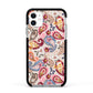 Paisley Cashmere Flowers Apple iPhone 11 in White with Black Impact Case