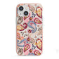 Paisley Cashmere Flowers iPhone 13 Mini TPU Impact Case with Pink Edges