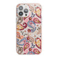 Paisley Cashmere Flowers iPhone 13 Pro Max TPU Impact Case with Pink Edges