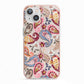 Paisley Cashmere Flowers iPhone 13 TPU Impact Case with Pink Edges