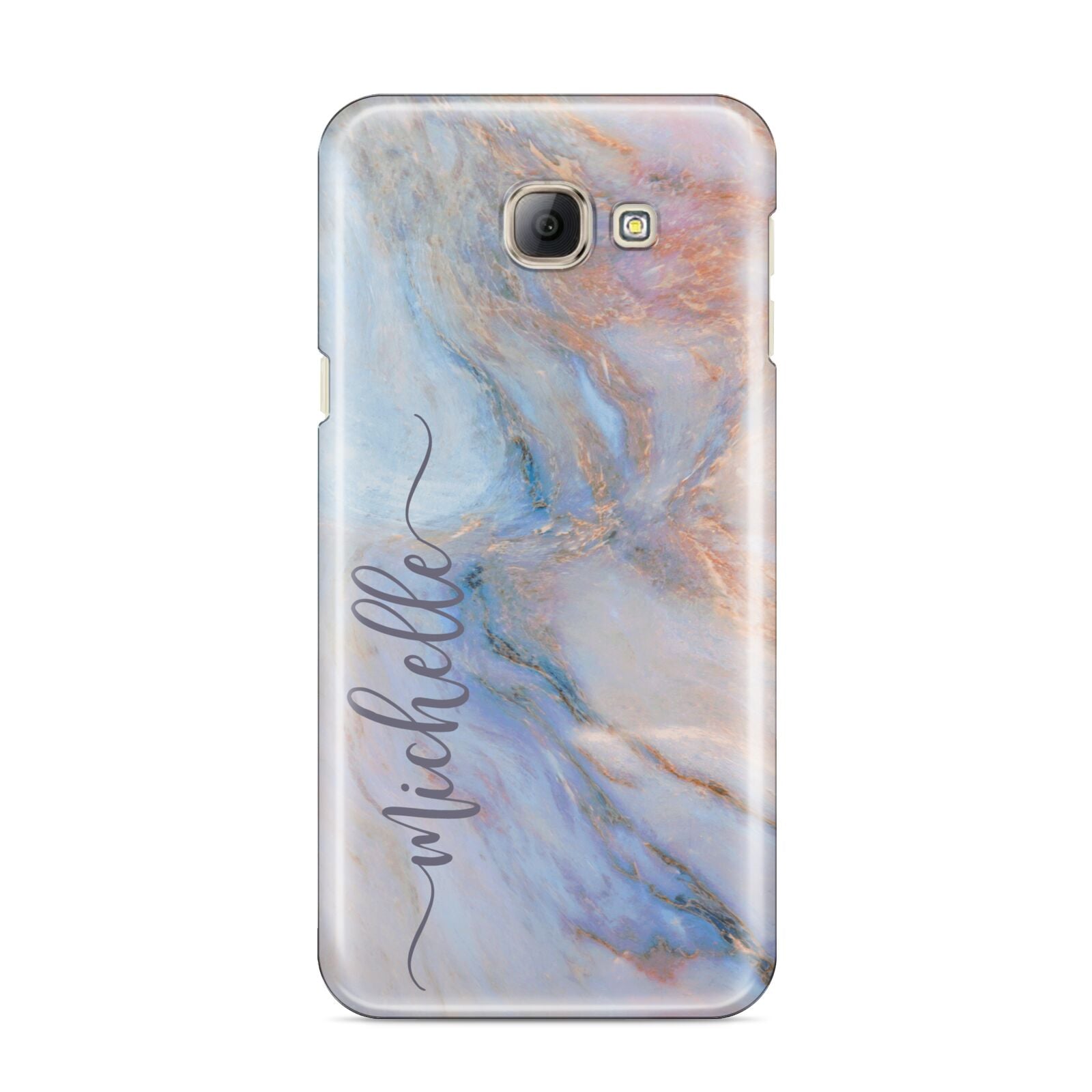 Pale Blue And Pink Marble Samsung Galaxy A8 2016 Case