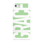 Pale Green with Bold White Text Apple iPhone 5 Case