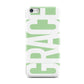 Pale Green with Bold White Text Apple iPhone 5c Case