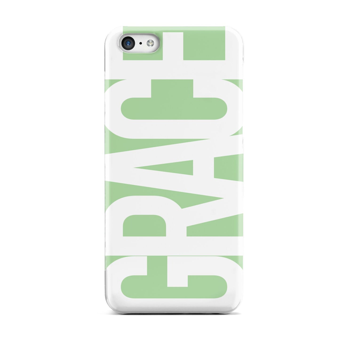 Pale Green with Bold White Text Apple iPhone 5c Case