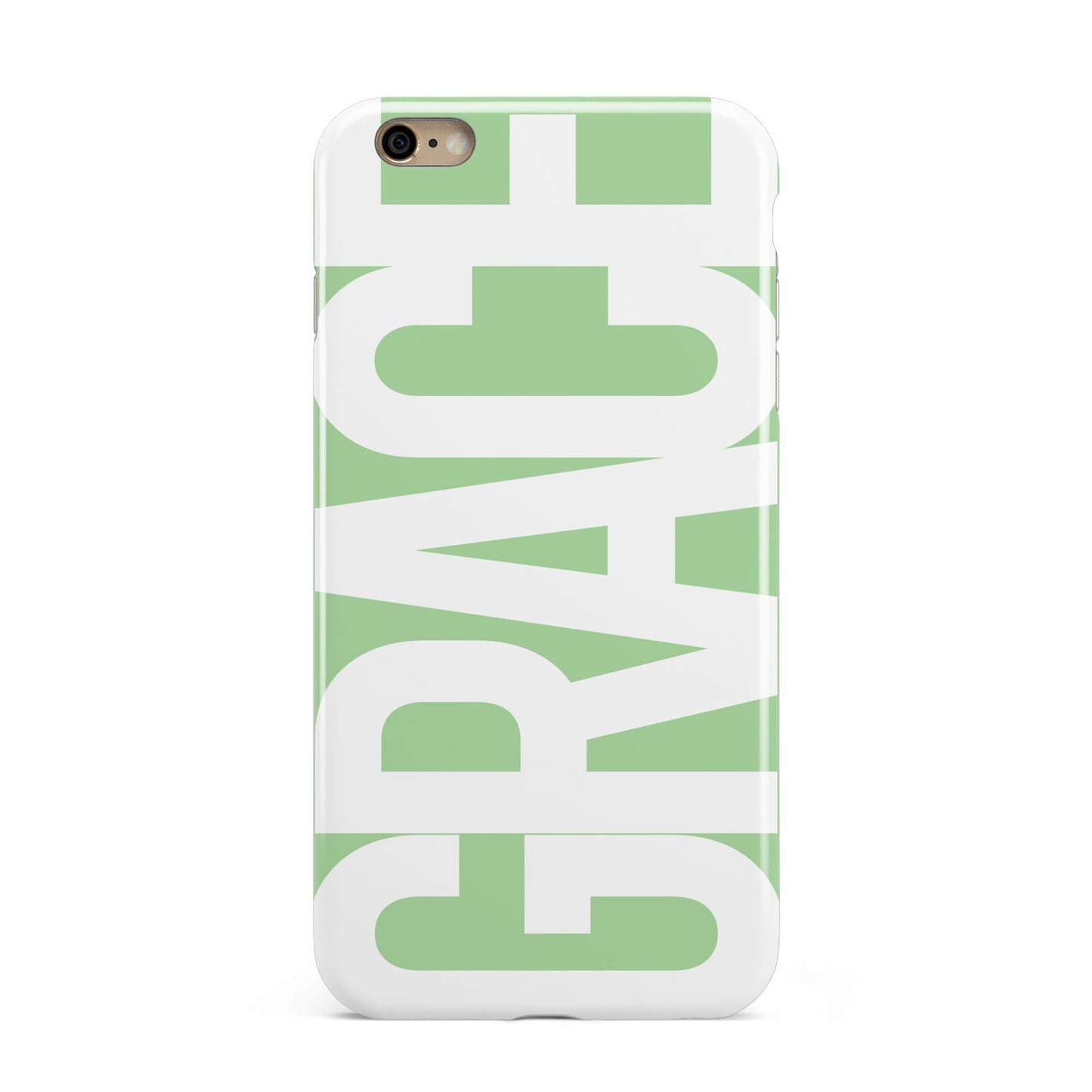 Pale Green with Bold White Text Apple iPhone 6 Plus 3D Tough Case