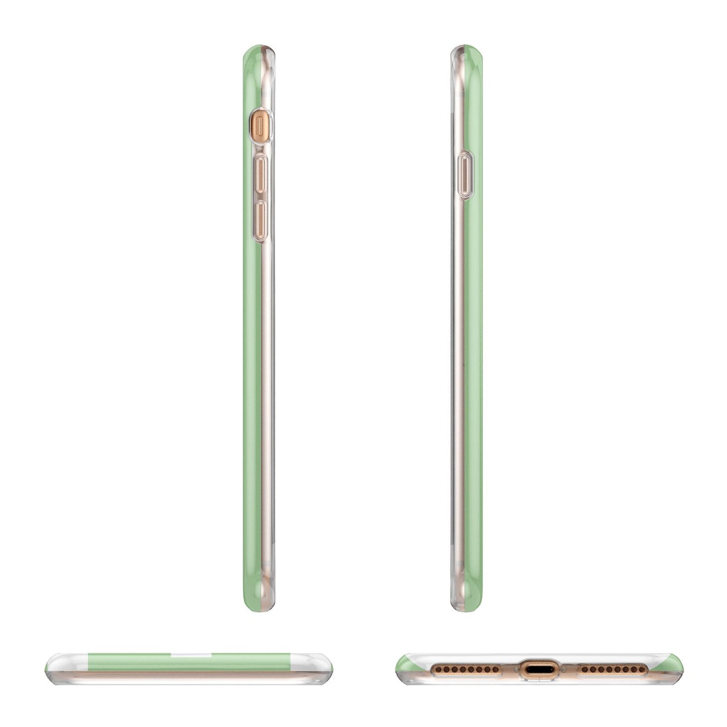 Pale Green with Bold White Text Apple iPhone 7 8 Plus 3D Wrap Tough Case Alternative Image Angles