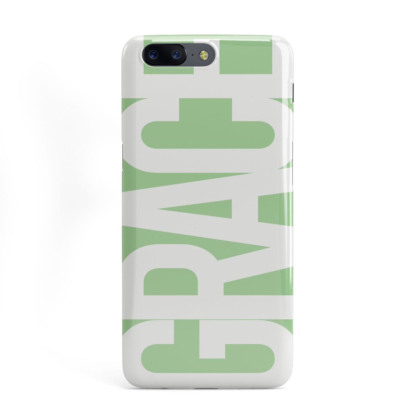Pale Green with Bold White Text OnePlus Case