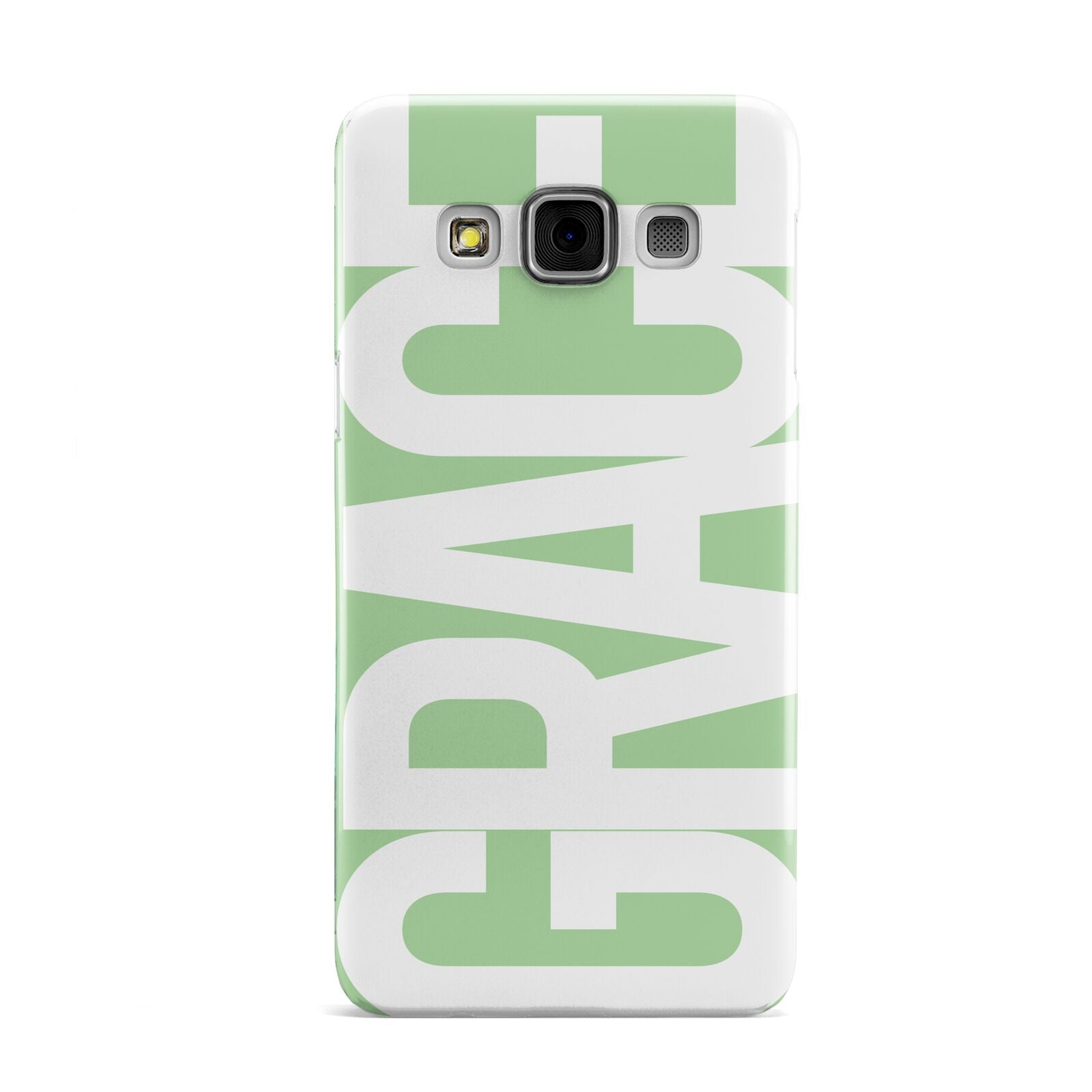 Pale Green with Bold White Text Samsung Galaxy A3 Case