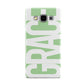 Pale Green with Bold White Text Samsung Galaxy A5 Case