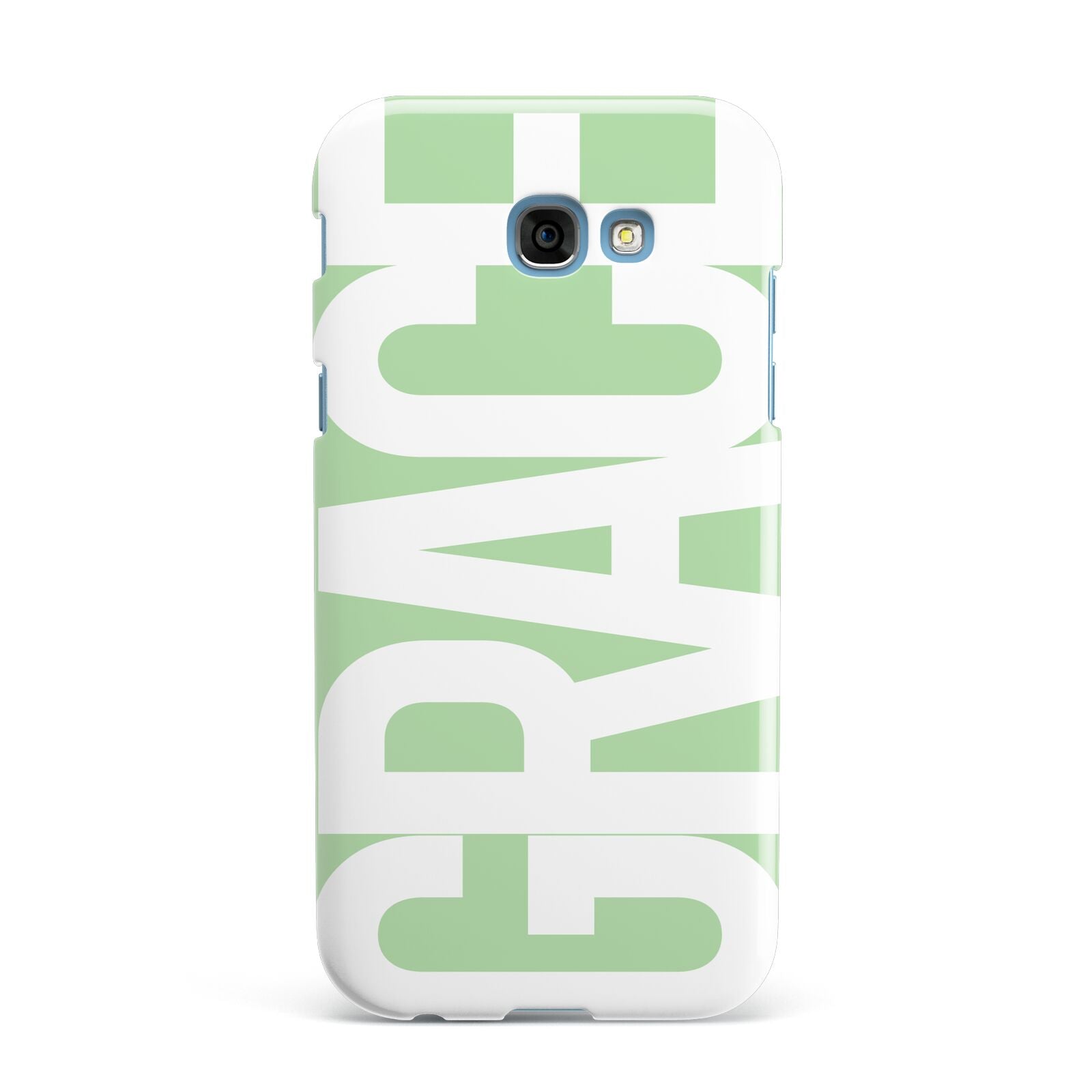 Pale Green with Bold White Text Samsung Galaxy A7 2017 Case