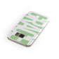 Pale Green with Bold White Text Samsung Galaxy Case Front Close Up