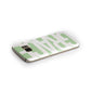 Pale Green with Bold White Text Samsung Galaxy Case Side Close Up