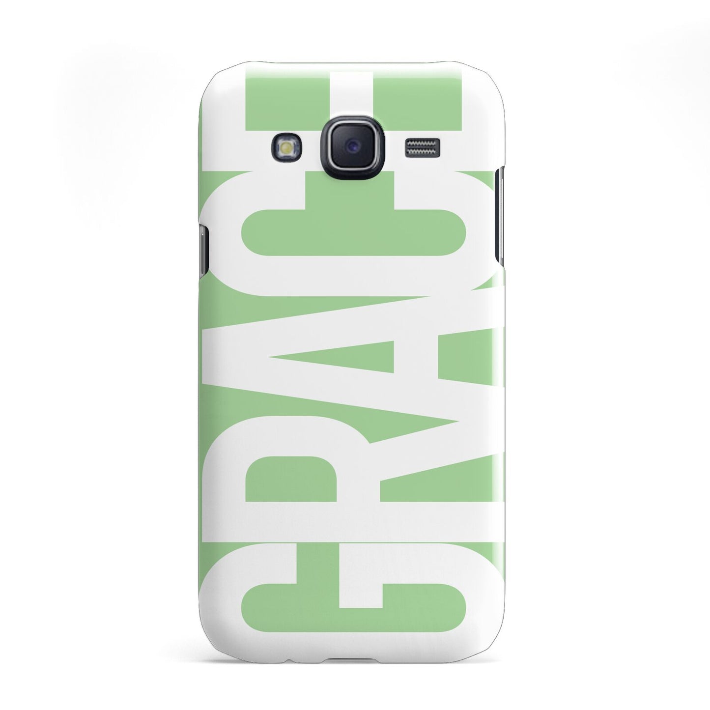Pale Green with Bold White Text Samsung Galaxy J5 Case