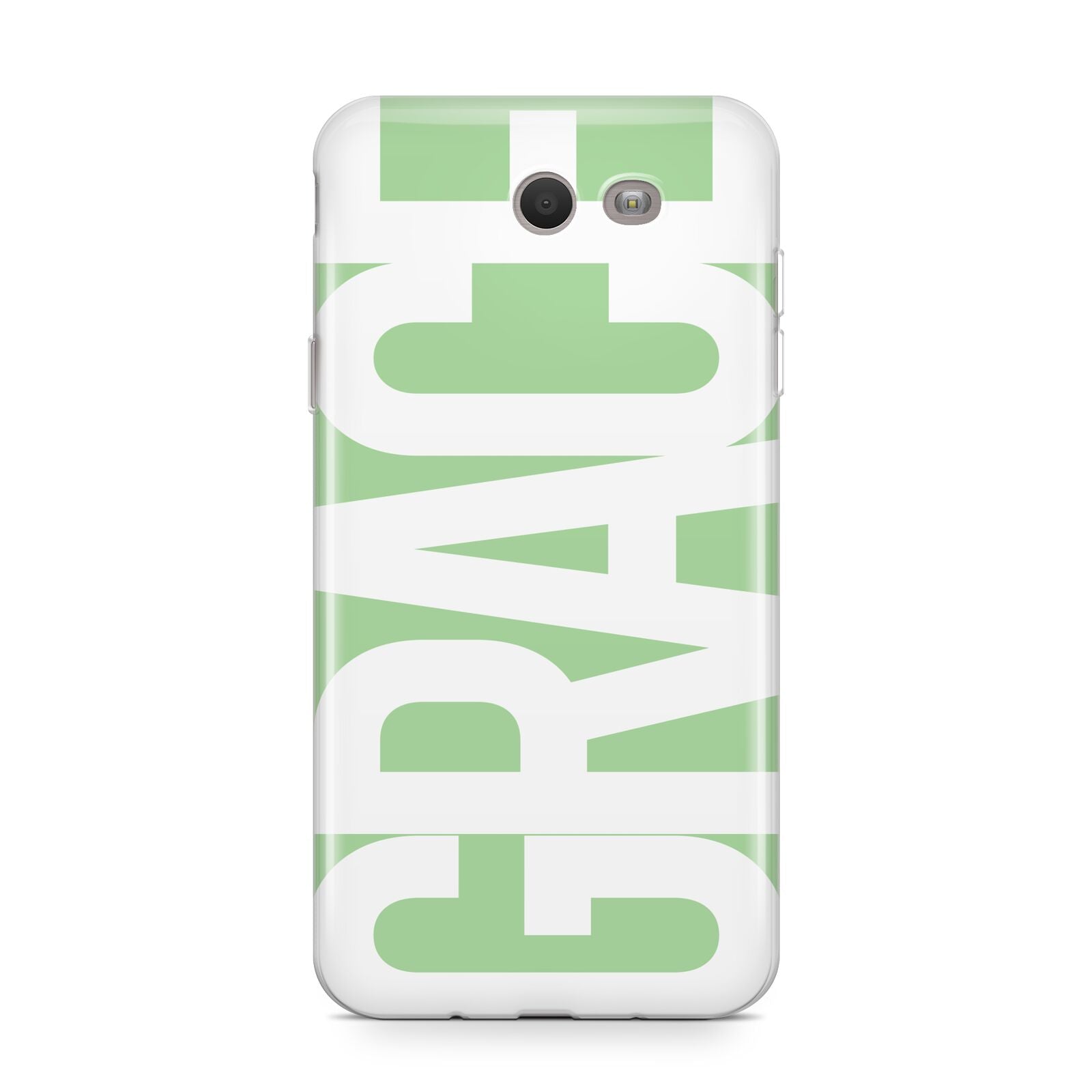 Pale Green with Bold White Text Samsung Galaxy J7 2017 Case