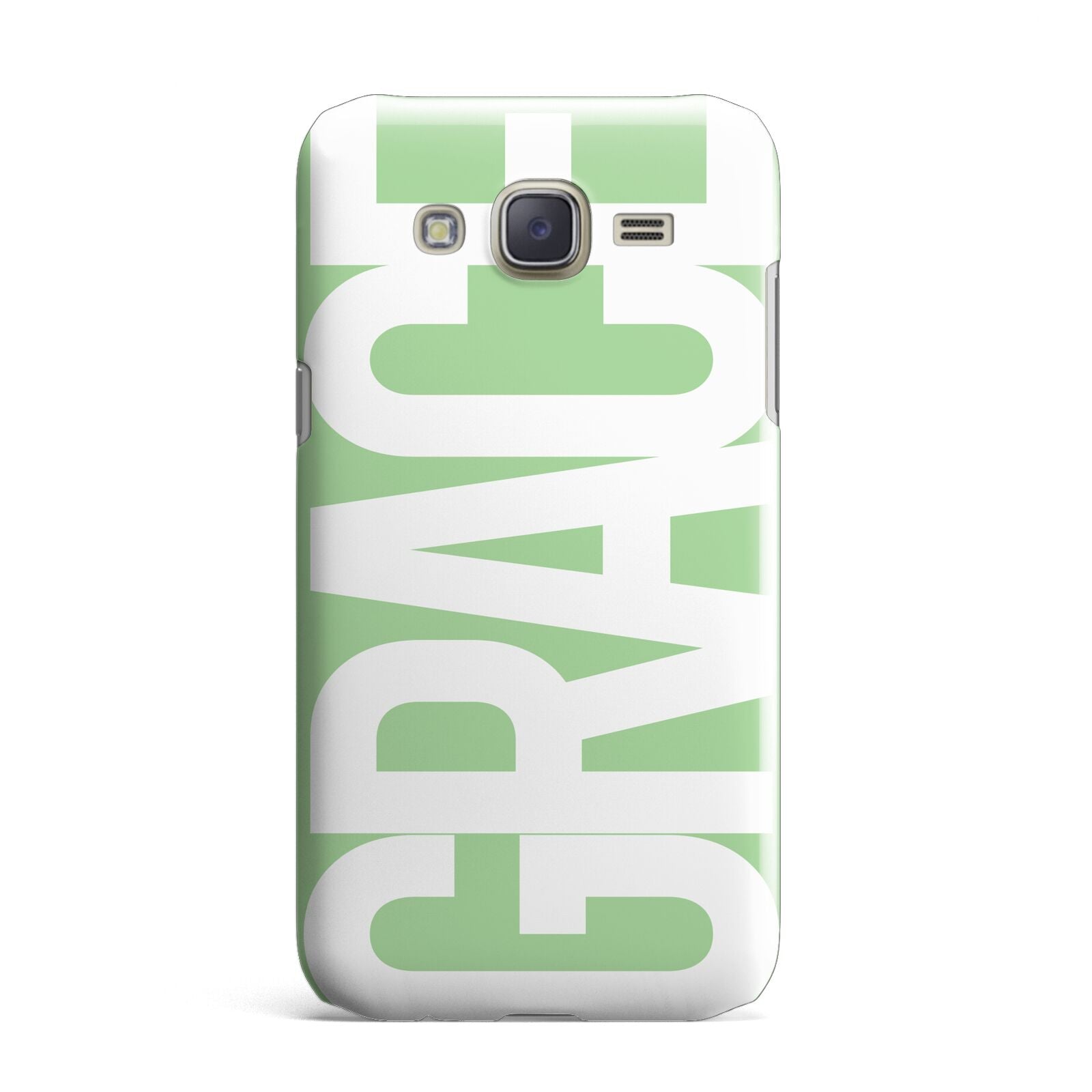 Pale Green with Bold White Text Samsung Galaxy J7 Case